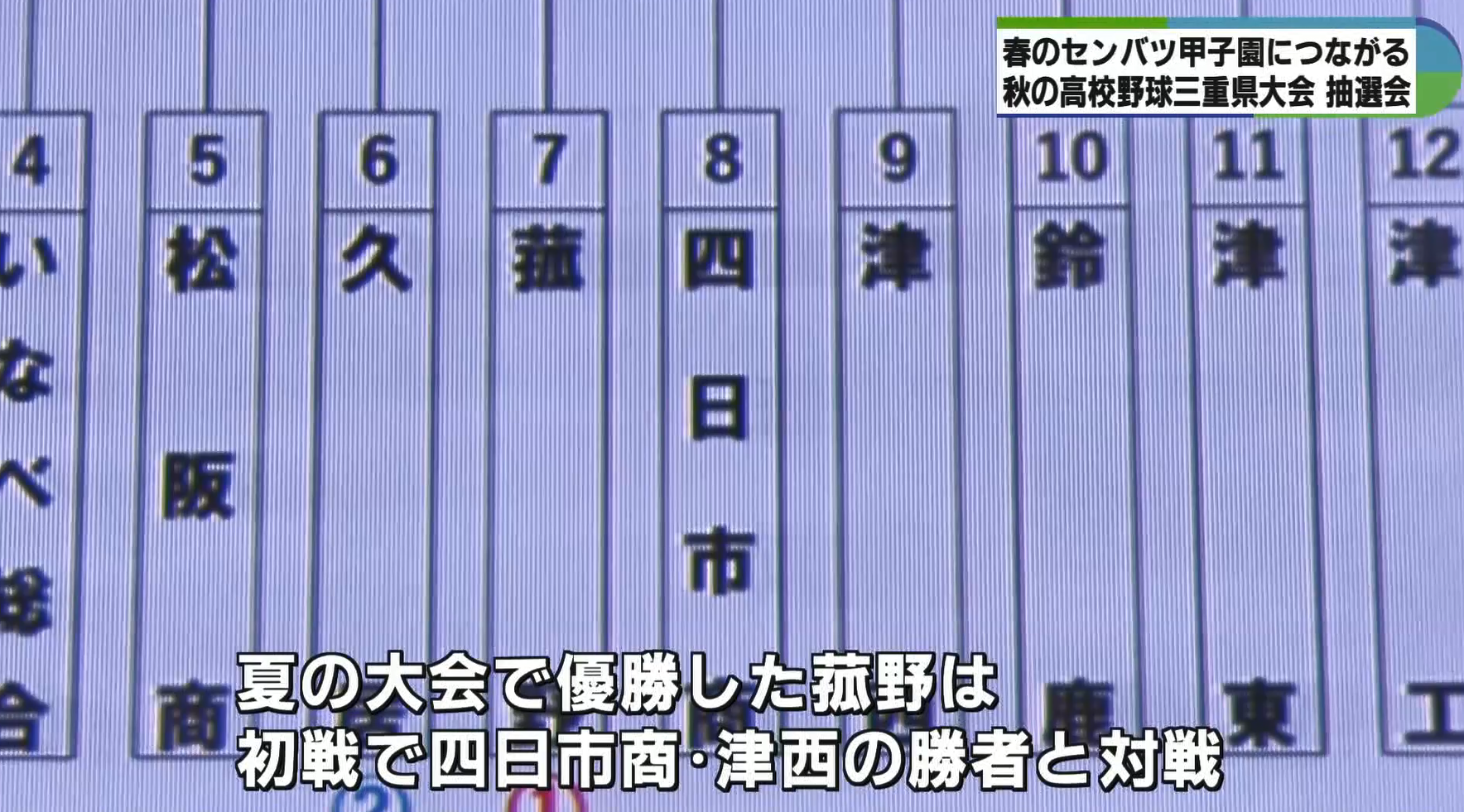 Road to Spring Senbatsu: Mie Prefectural High School Baseball Tournament Heats Up This Fall – Matchups Revealed, Action Begins on the 14th