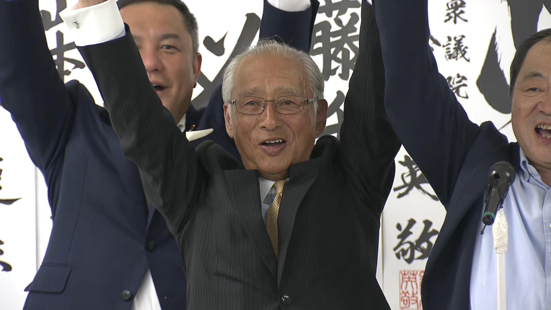 現職の加藤千速さんが三選