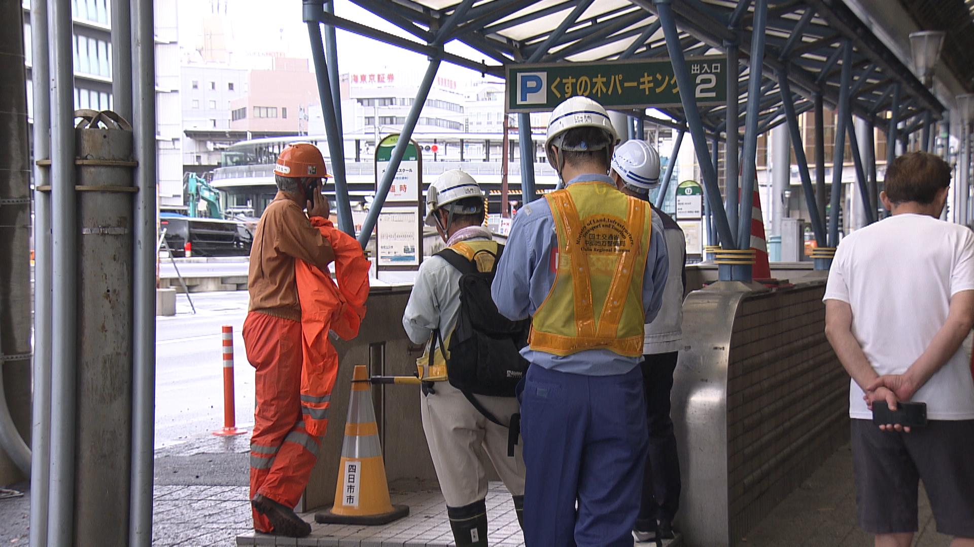 1時間約123.5ミリ　四日市市で観測史上最大の大雨　駅付近の道路や商店街が冠水