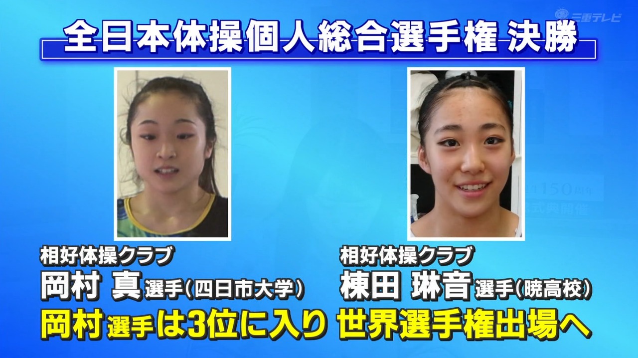 全日本体操個人総合選手権・決勝　相好体操クラブの岡村真選手が3位　世界選手権出場を決める