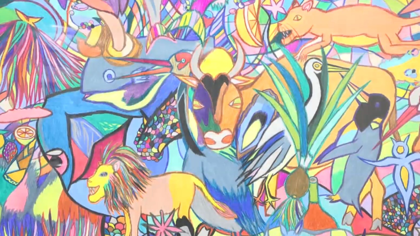 枠組みにとらわれない世界感じる　障がいのあるアーティストの作品展