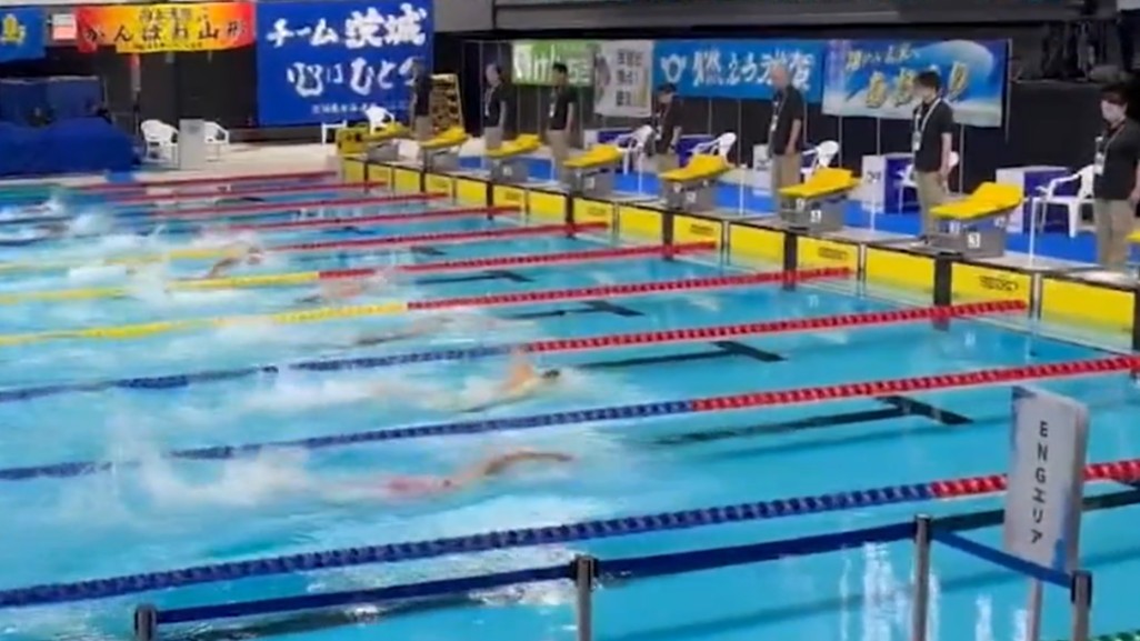 競泳少年女子100m自由形で奥田真由選手が準優勝　あおもり国スポ会期前競技